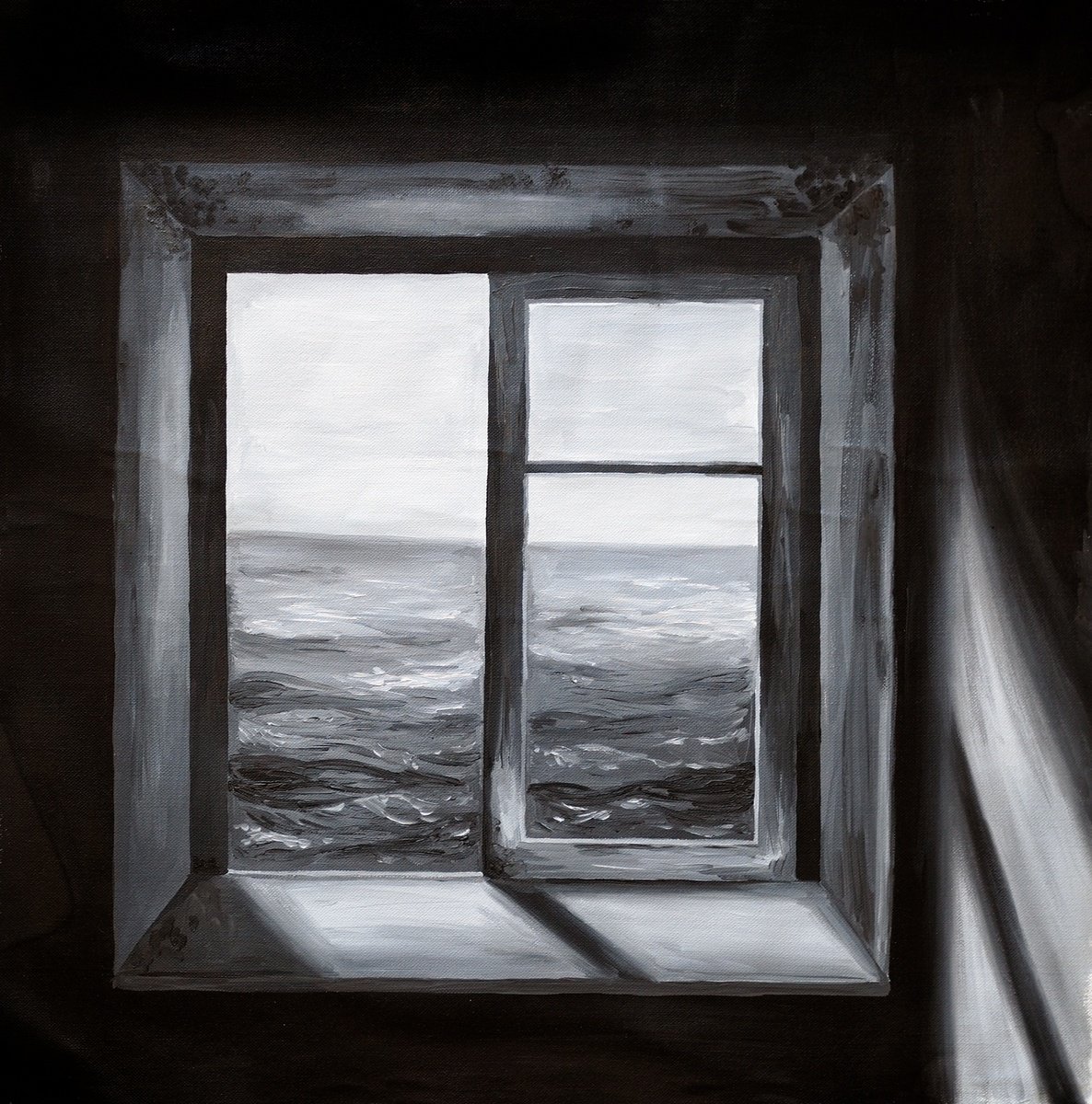 Impressionistic Landscape Oil Painting By Delnara El, 28 X 28, External, Original Artwork