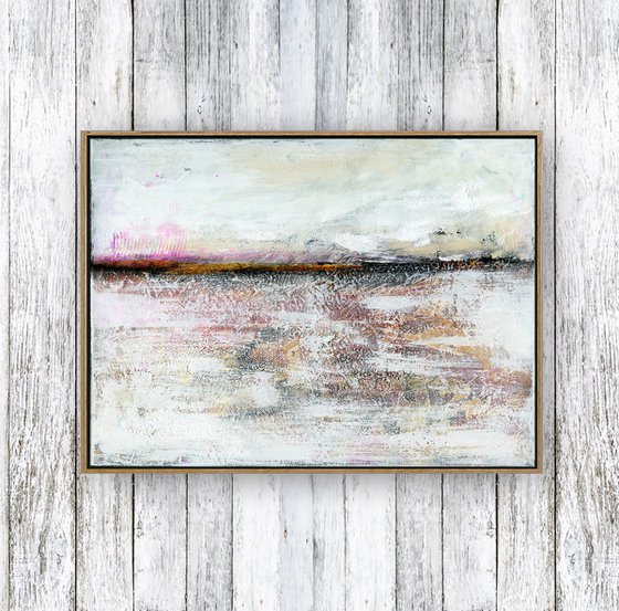 A Tranquil Journey 5 - Textural Abstract Painting by Kathy Morton Stanion