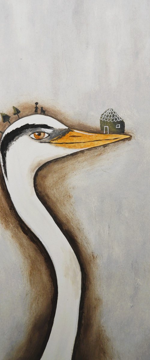 The grey heron by Silvia Beneforti