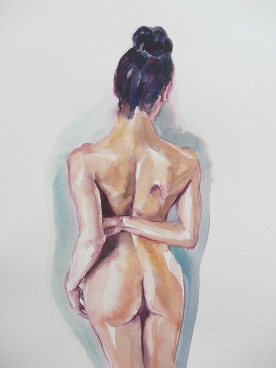 Standing female nude