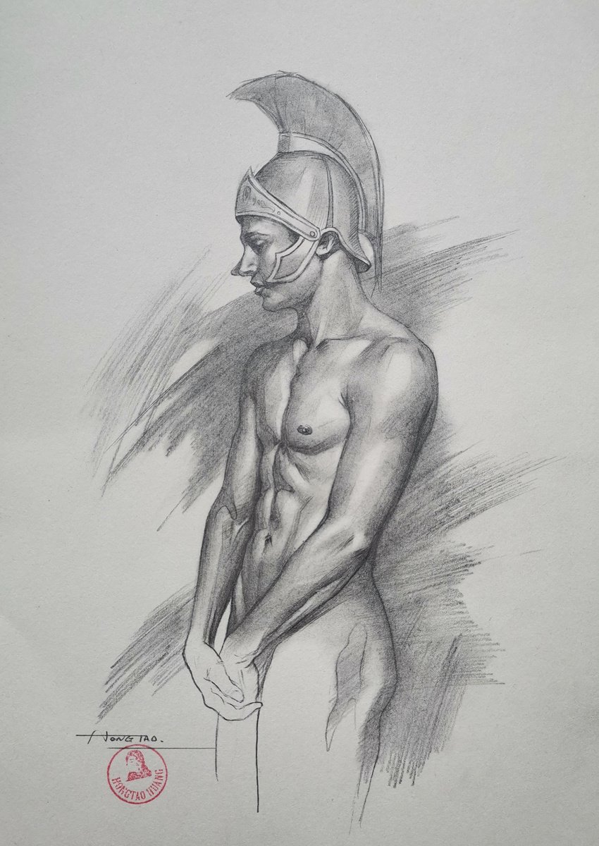 Drawing- Roman warrior #210411 by Hongtao Huang