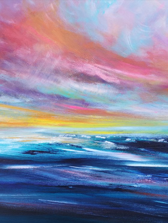 "You Are The Reason" - Cornish Seascape, Art, Skyscape
