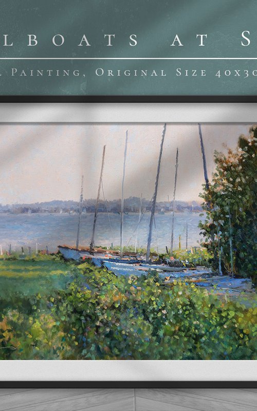 Sailboats at Séné by Pascal Giroud