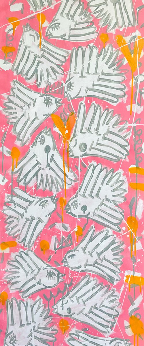 Pink Flying by Mercedes Lagunas
