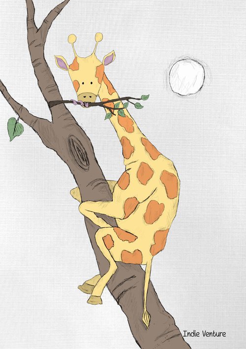 Monkey Giraffe by Indie Flynn-Mylchreest of MeriLine Art