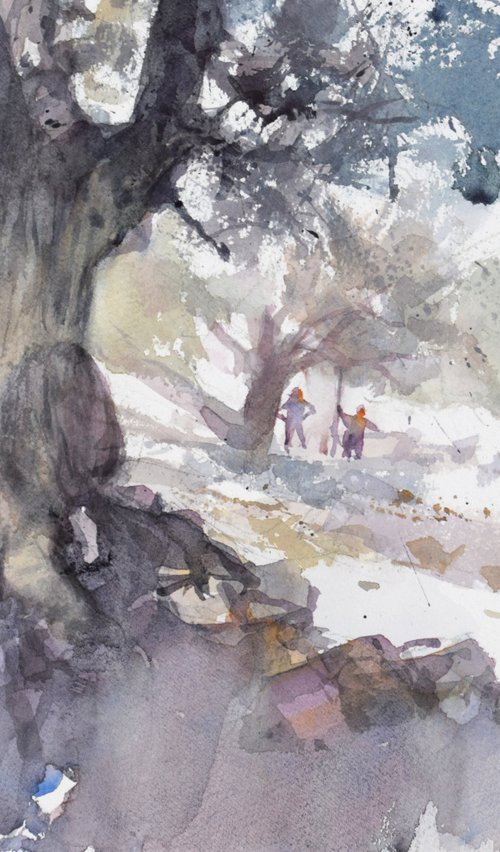 In the olive grove by Goran Žigolić Watercolors