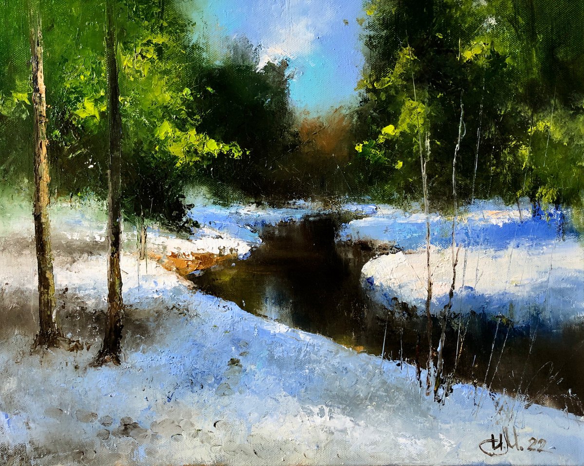 February 2. Skhodnya river by Igor Medvedev
