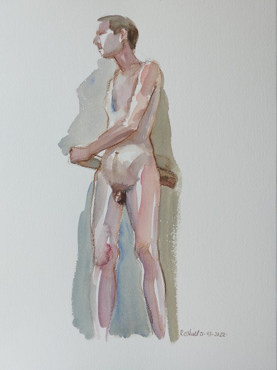 Standing male nude