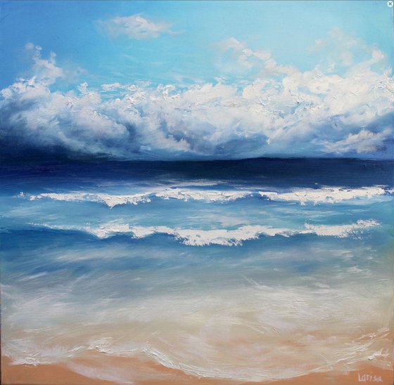 Waves original oil painting