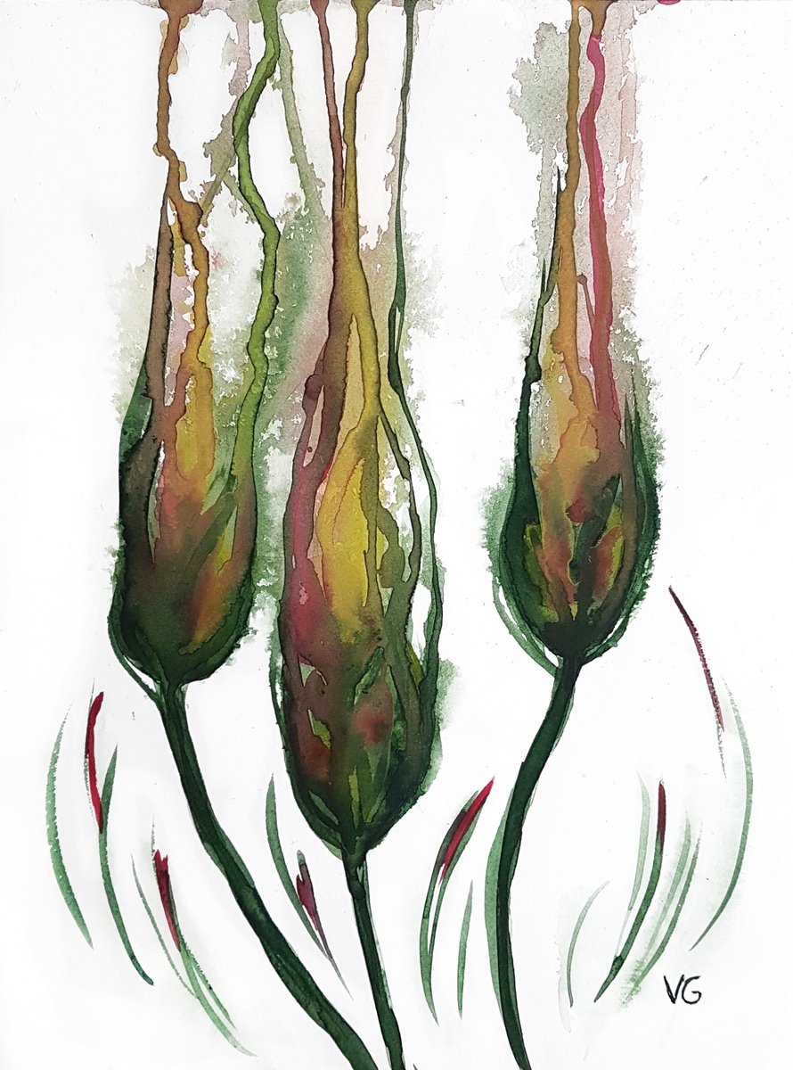 Three melting flowers by Viktoriya Gorokhova