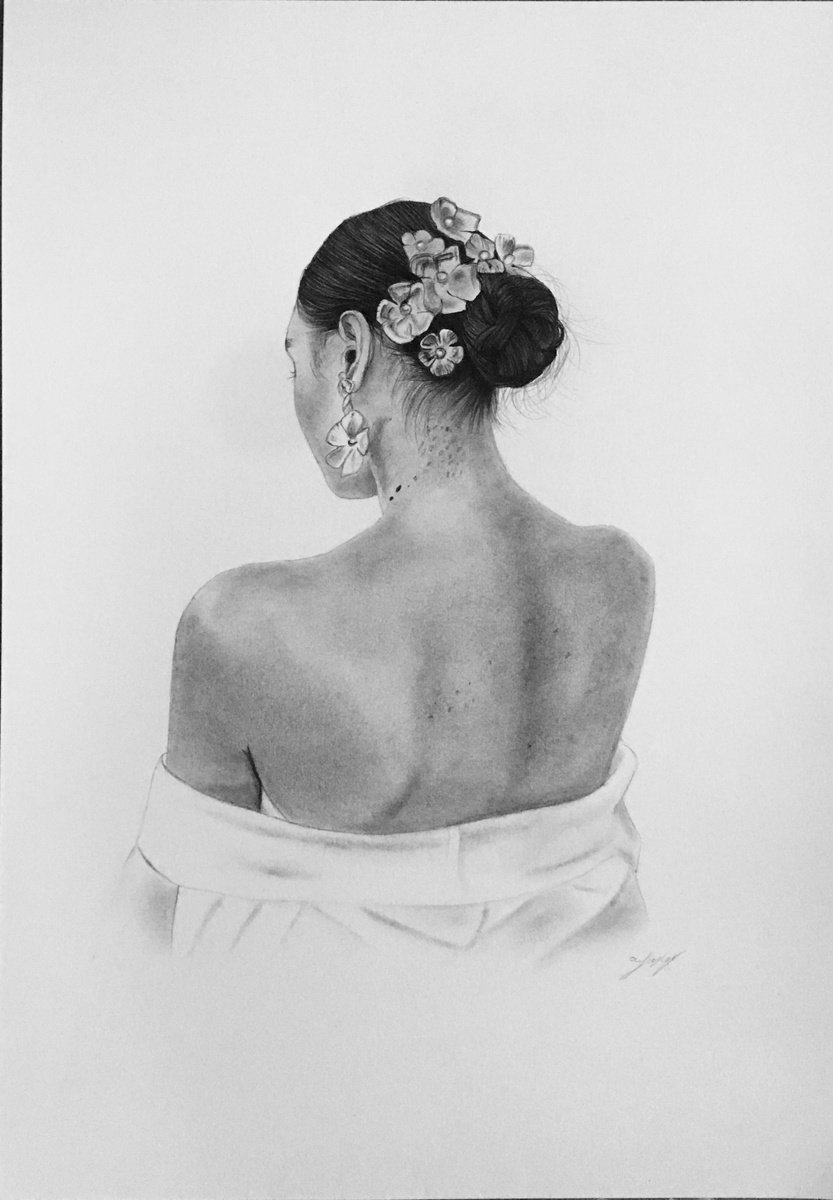 Photorealistic Portrait Pencil Drawing By Amelia Taylor, 11 X 16, Girl, Original Artwork