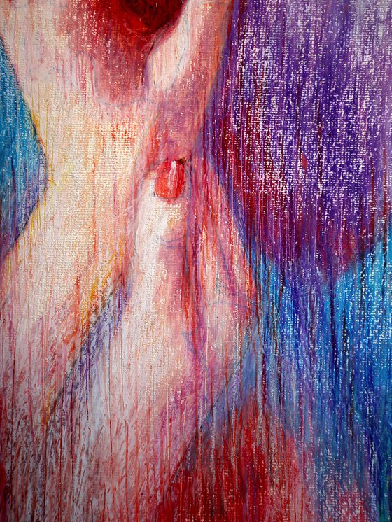 Touch : paper, oil pastel