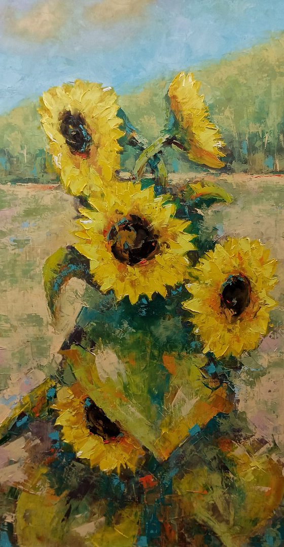 Sunflowers in the field