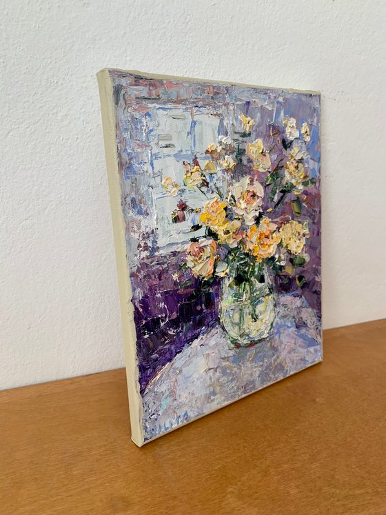 Still life with yellow flowers