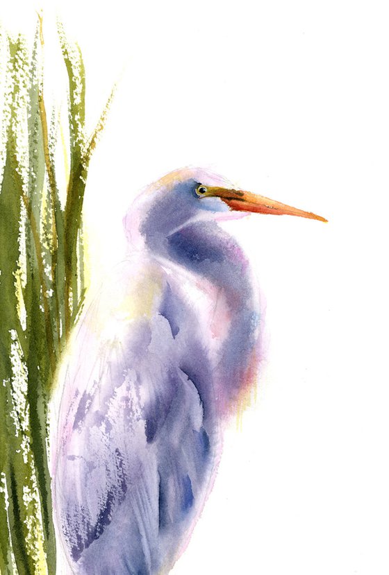 Heron wish reeds
