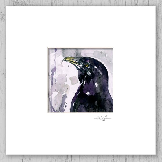 Crow Sketch 2 - Watercolor Painting by Kathy Morton Stanion