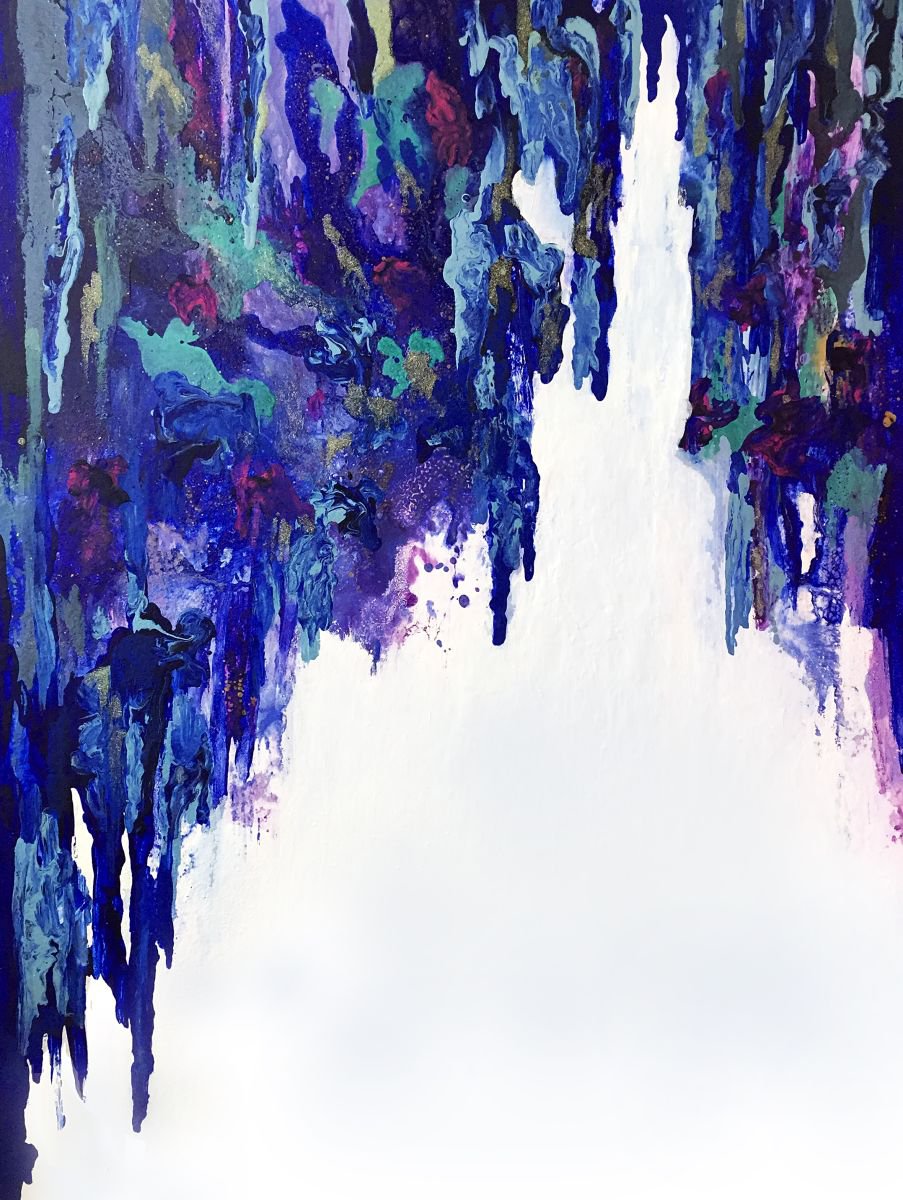 Spring Rain, 92 x 122cm, Abstract painting for the Home, Hallway, Office, Shop, Restaurant... by Corinne Natel