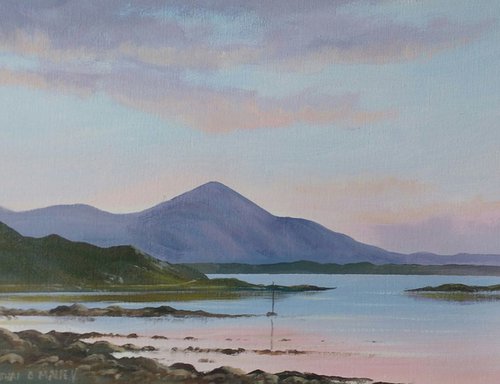 croagh patrick sunset by cathal o malley