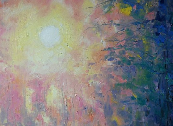 Mysterious sunset 32 x 24