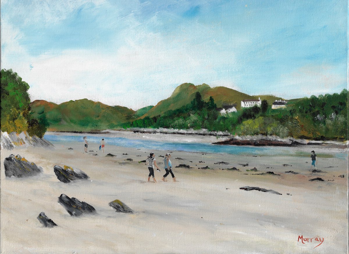 Silver Sands Moray Scottish Highlands Landscape Painting by Stephen Murray