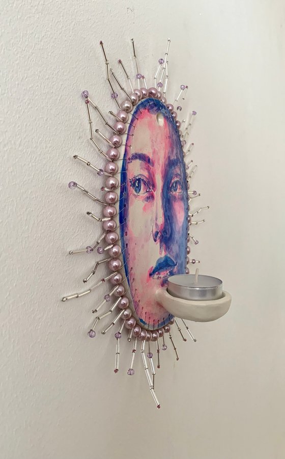 Clay female face
