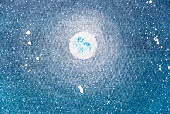 Pink sakura blossoms at night