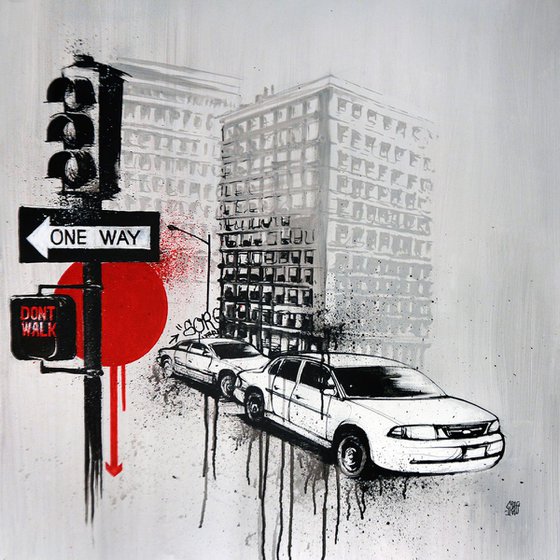 ONE WAY - Urban painting by GRAFFMATT