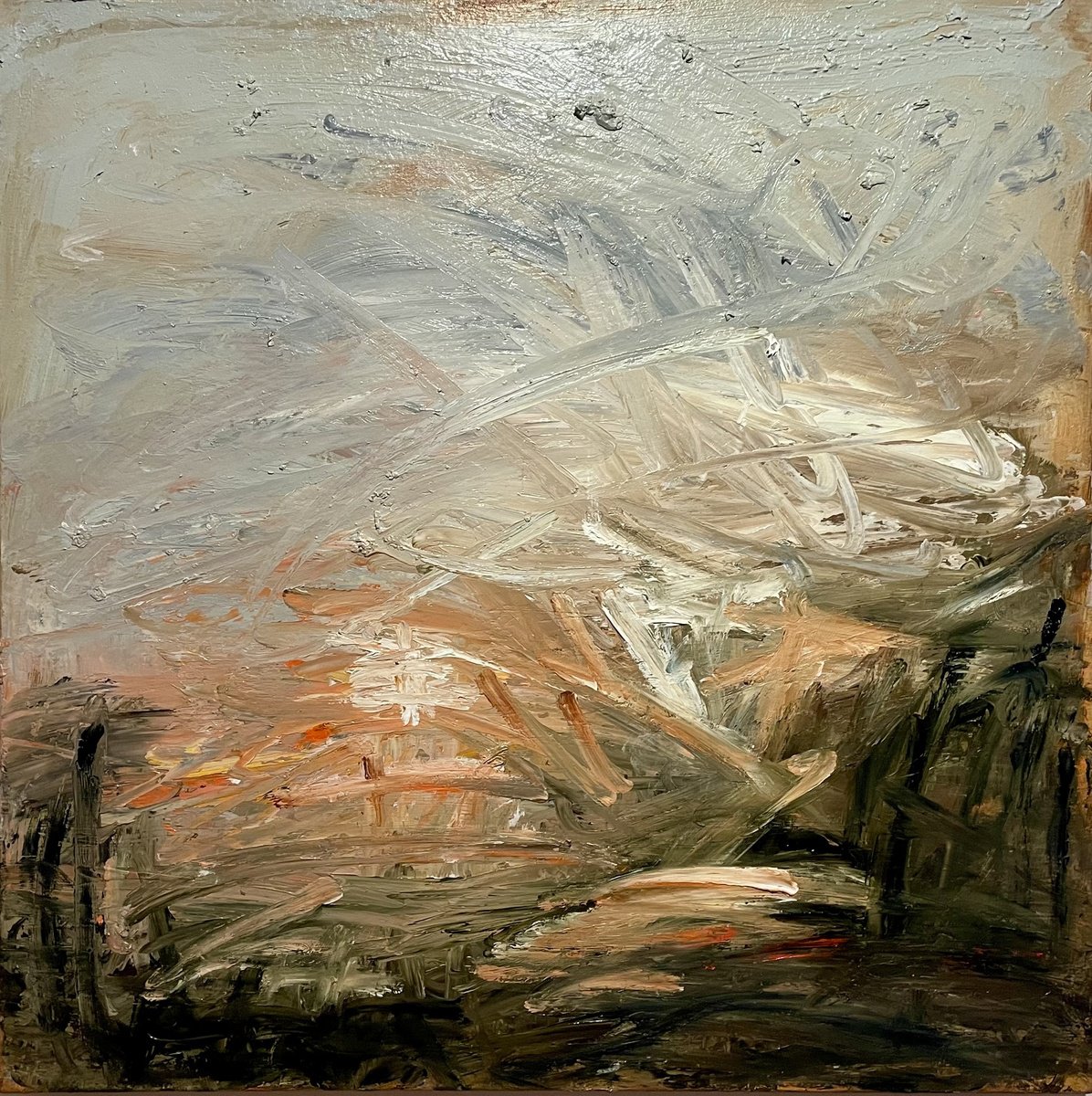 Expressive Oil Painting , Winter - ?s Embrace. By Sherry Edmondson, 24 X 24, Artwork For Sale On Artfinder