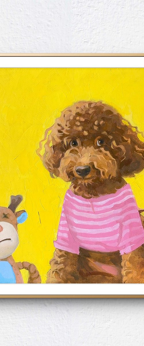 Portrait of a poodle by Alexandra Sergeeva