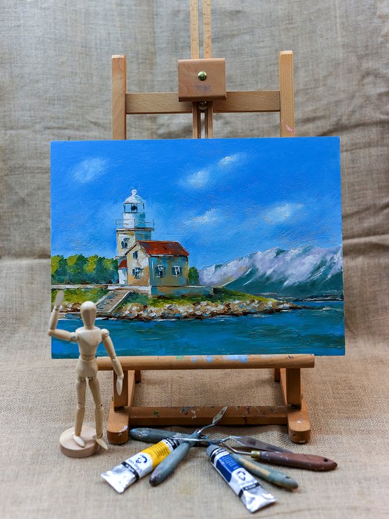 St. Petar lighthouse in Croatia. Adriatic sea. Croatian coast.