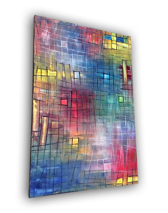 "Windows Of Opportunity" - Original PMS Oil Painting On Canvas - 24" x 36"