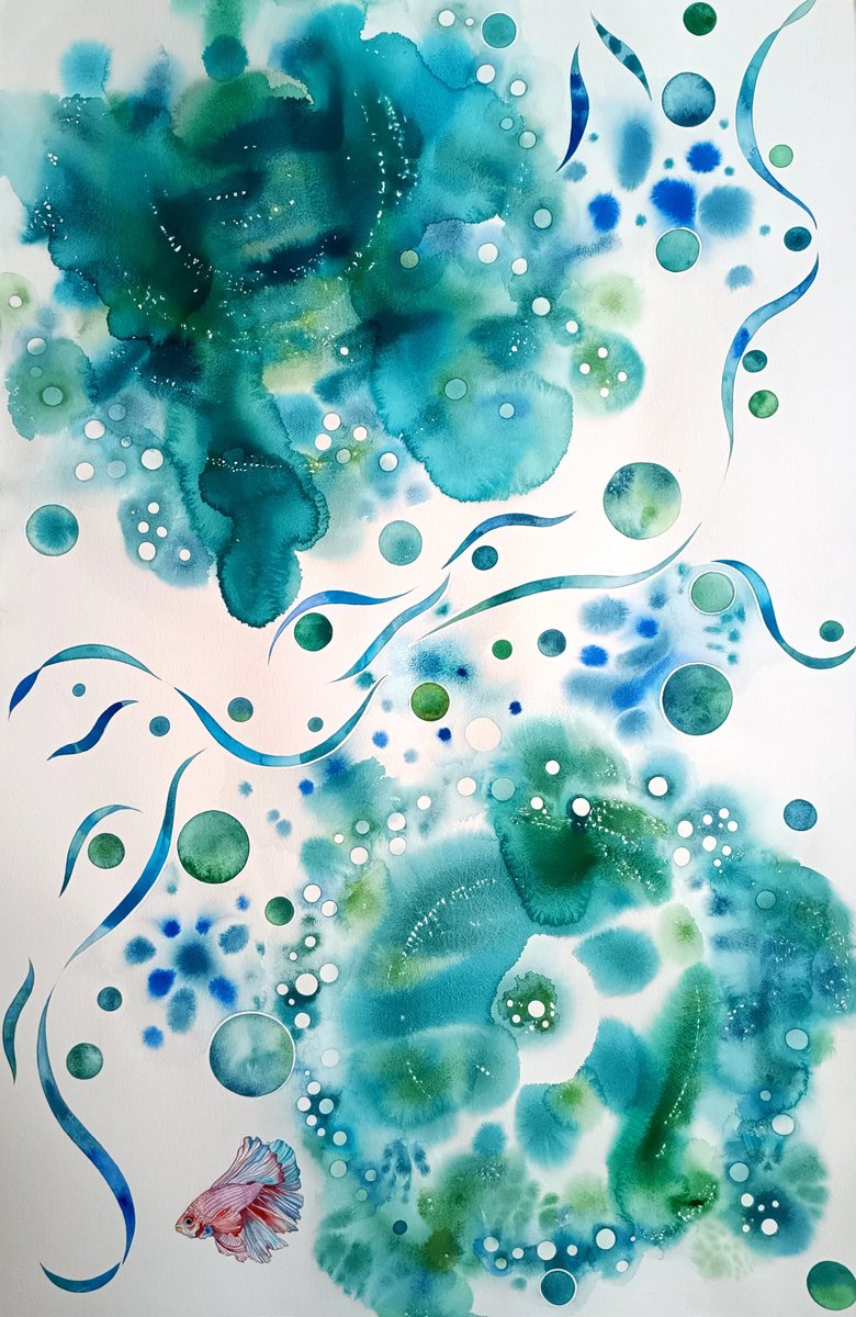 Turquoise motion 3 by Ilaria Finetti