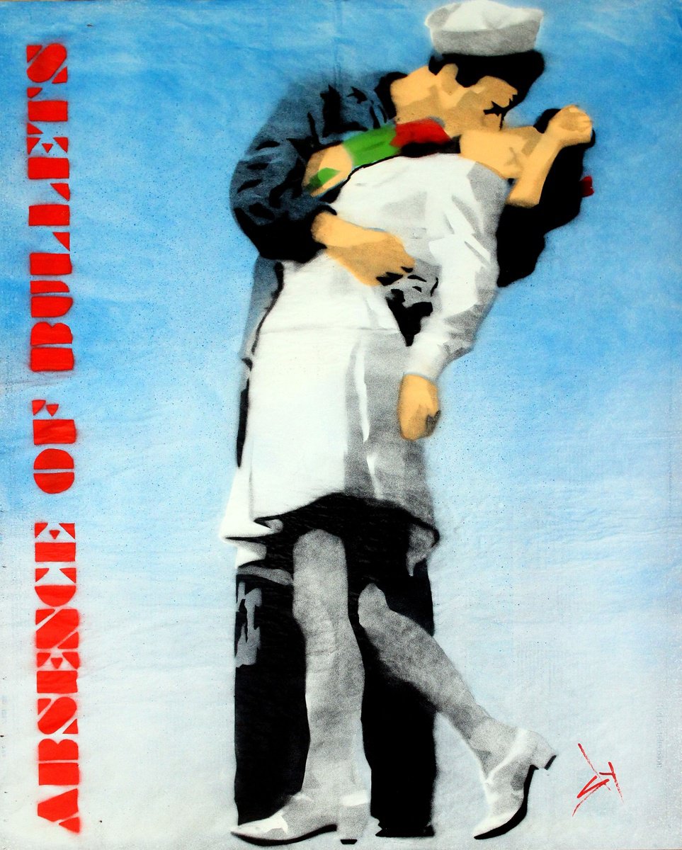 Urban And Pop Painting , Absence Of Bullets (On Urbox). By Juan Sly, 23 X 30, Artwork For Sale On Artfinder