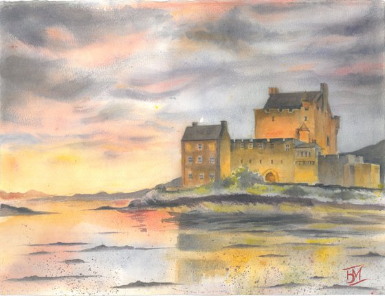 Evening over Eilean Donan castle