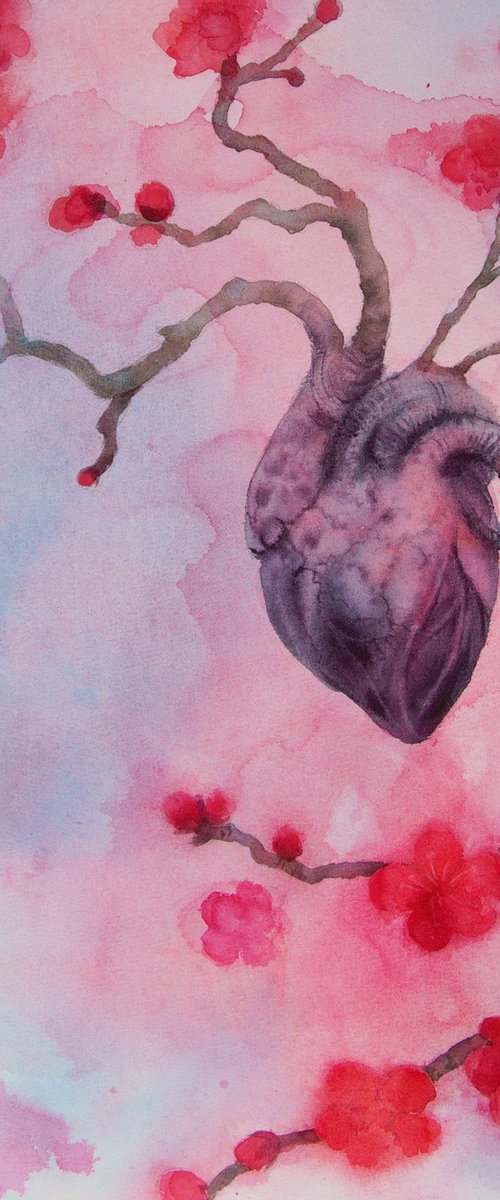 You Make My Heart Bloom by Olga Beliaeva Watercolour