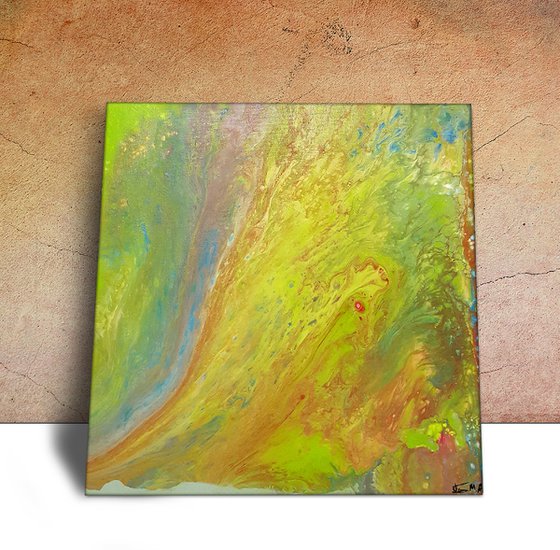 Original Abstract Acrylic, Small Wall Art, Fluid Painting Abstract, Fluid Original Art, Fluid Acrylic Housewarming Gift, Fluid Art Painting