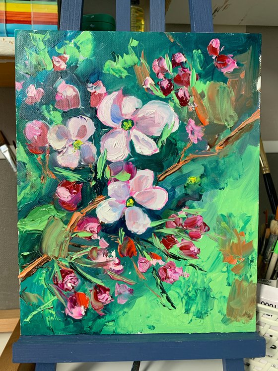 Apple blossom.