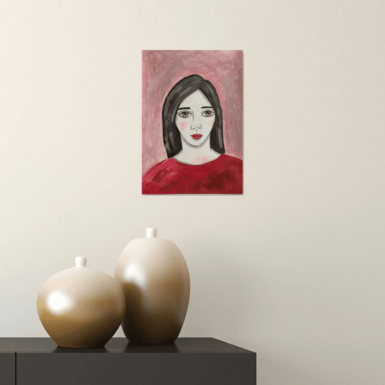 Portrait with Red