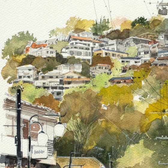 Hillside Town View (2011)- 30x40cm Sketch