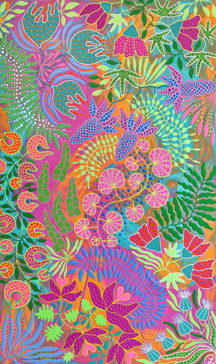 Botanical Dream By Oxana Lazari, 24 X 39, Artwork For Sale On Artfinder