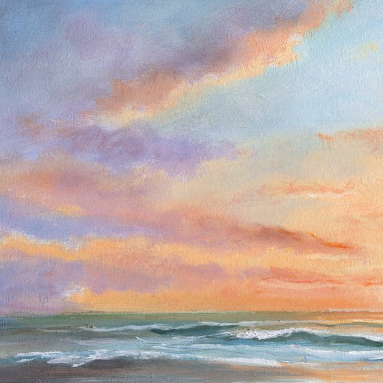 Peaceful beach sunset