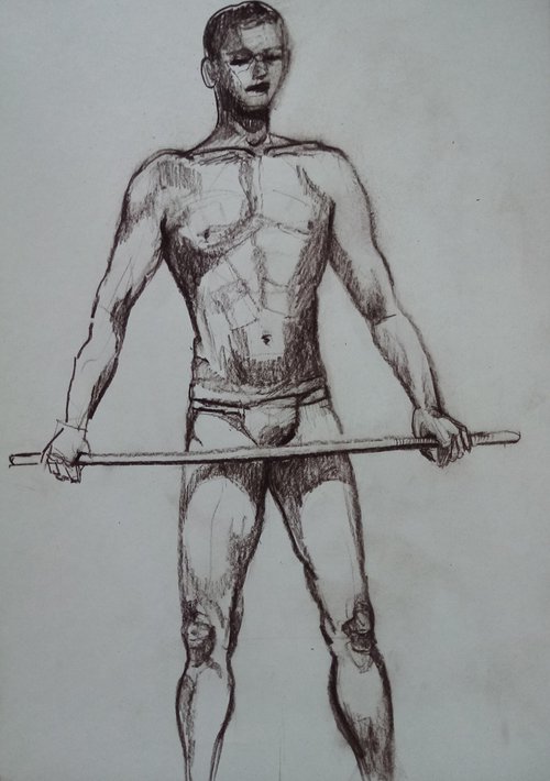 Man's study sketch by Oxana Raduga