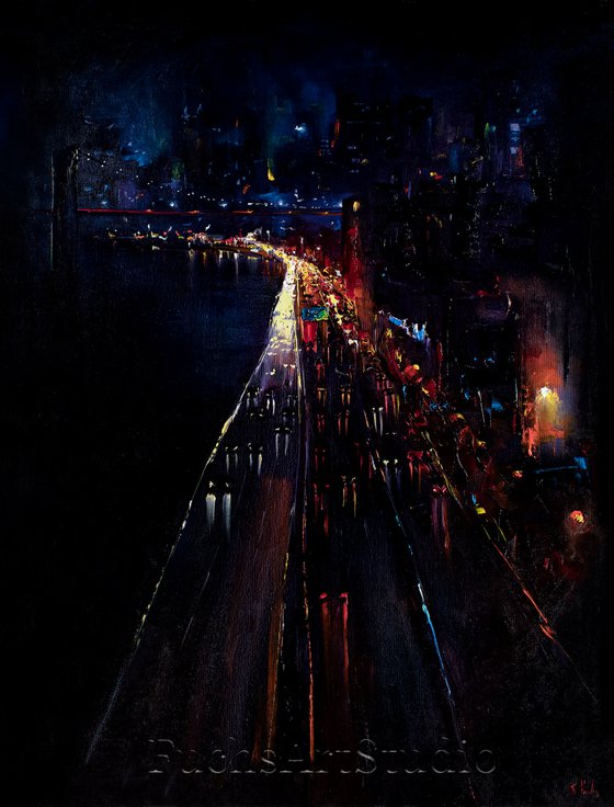 Manhattan Bridge New York City painting