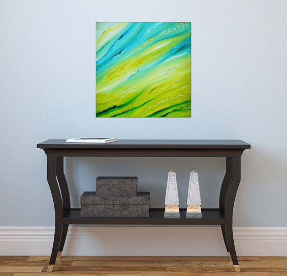 Luminance - 60x60 cm, Original abstract painting, oil on canvas