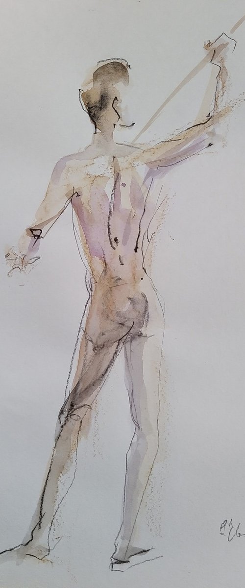 Young man. Nude №2 20210311 by Irina Bibik-Chkolian