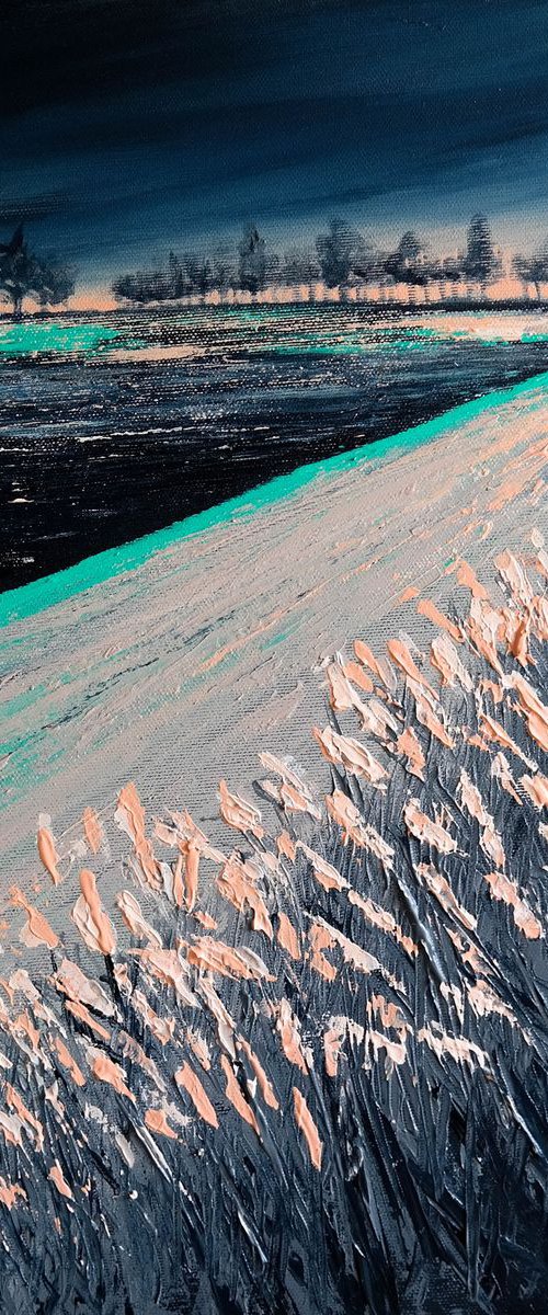 First Frost and the Sunrise- Fields and Colors Series by Danijela Dan