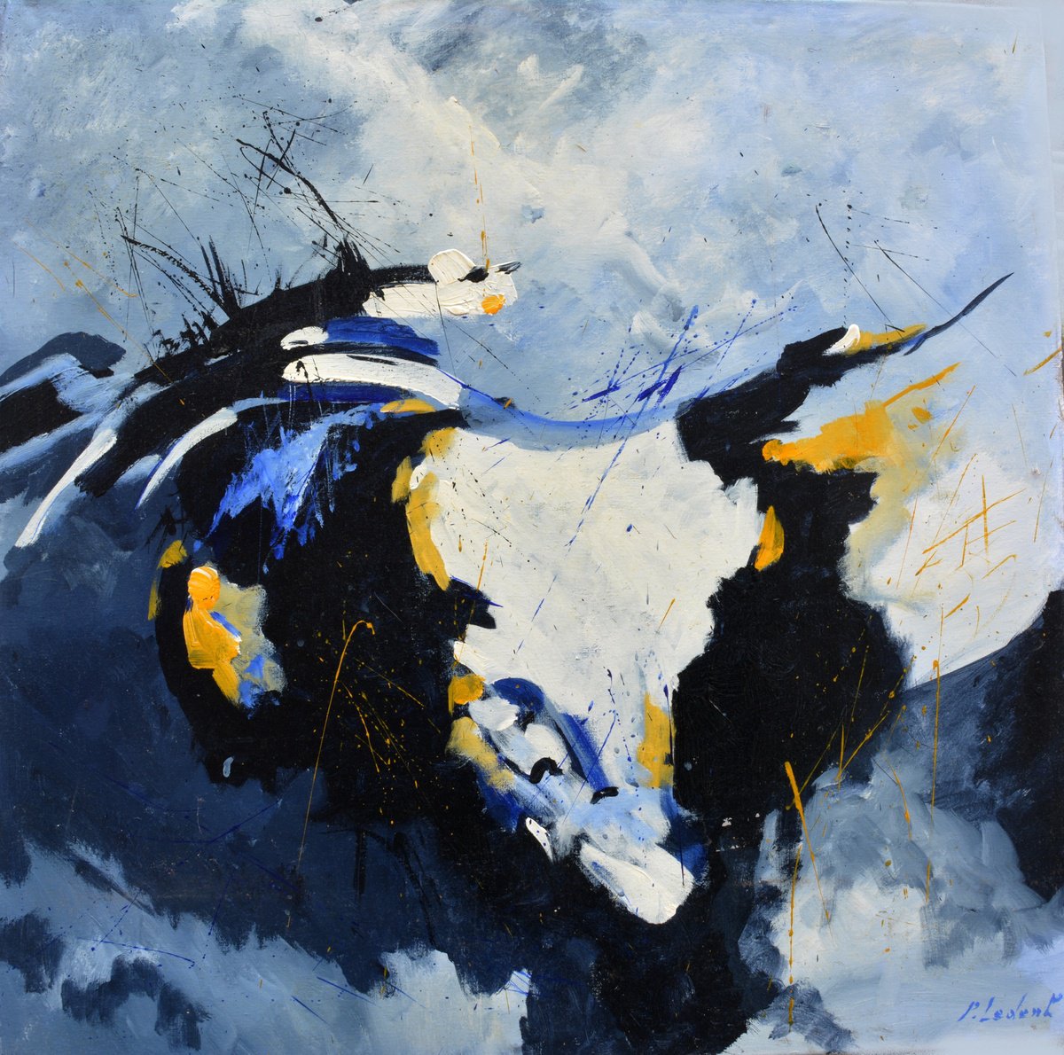 Abstract bull- 8823 by Pol Henry Ledent
