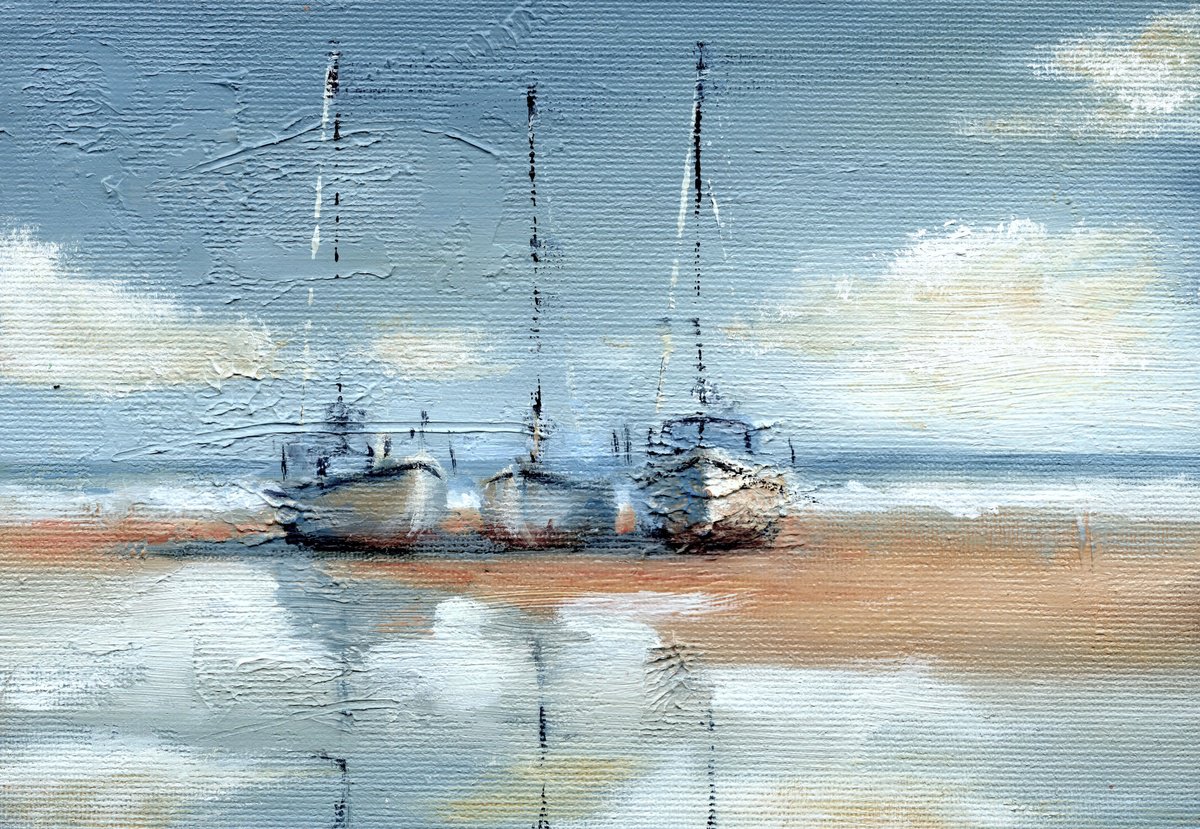 Sailboats by Alena Post