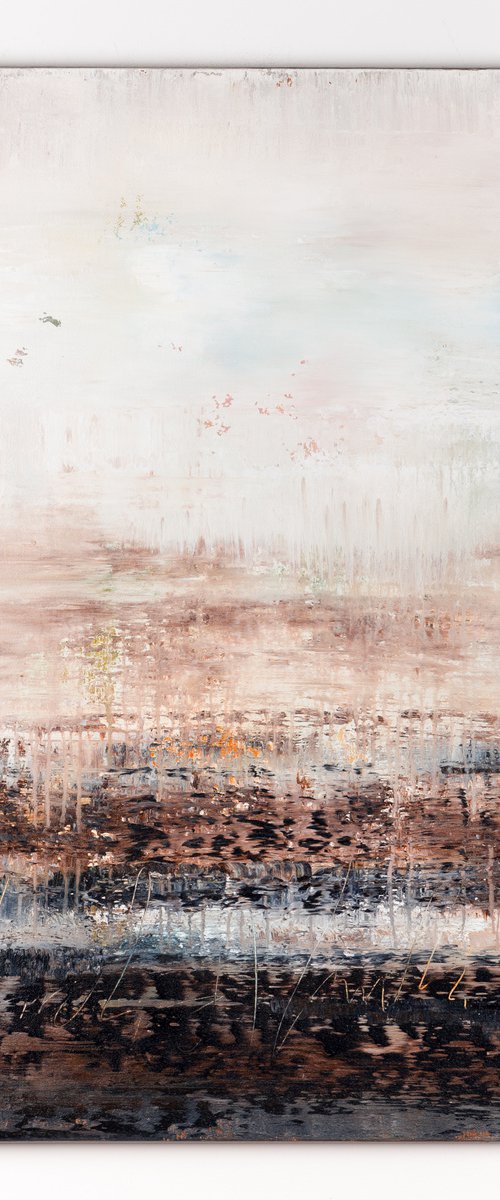 Brown abstract painting PO937 by Radek Smach