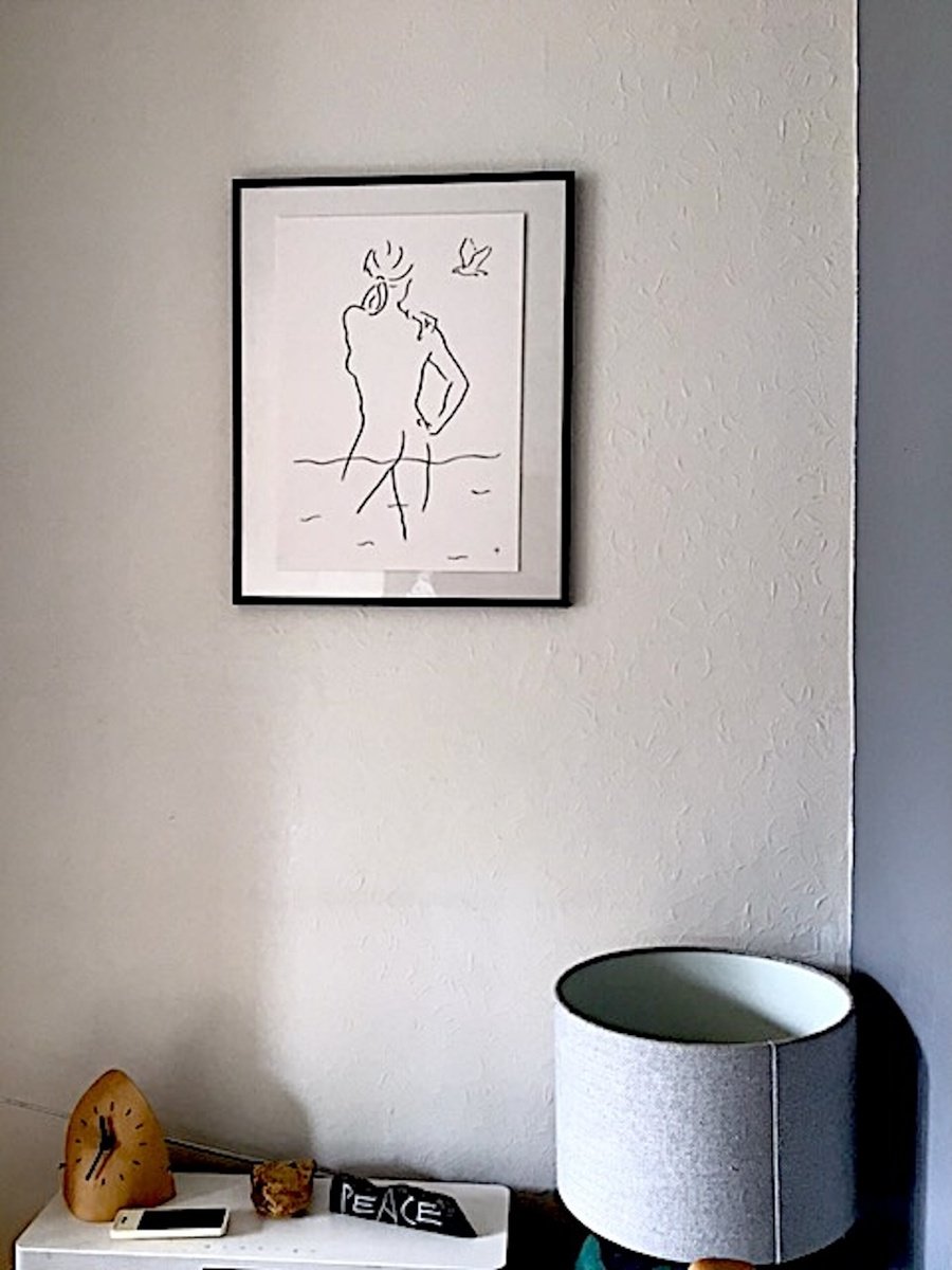 Expressive Landscape Ink Drawing By David Jones, 12 X 17, Together #2503R, Original Artwork